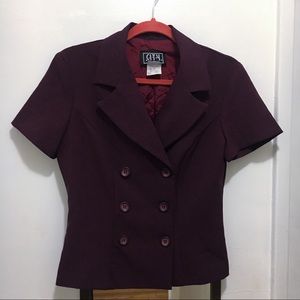 🦋Vintage City Triangles Short Sleeve Blazer Top